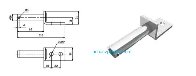 hinge holder size