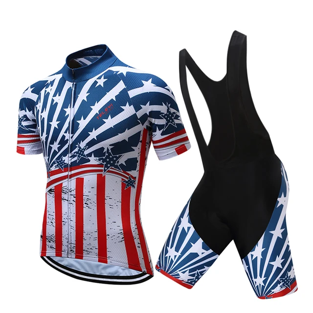 US $13.77 Summer cycling jersey bib short set man Pro team bike clothes kit wear Male bicycle clothing suit d