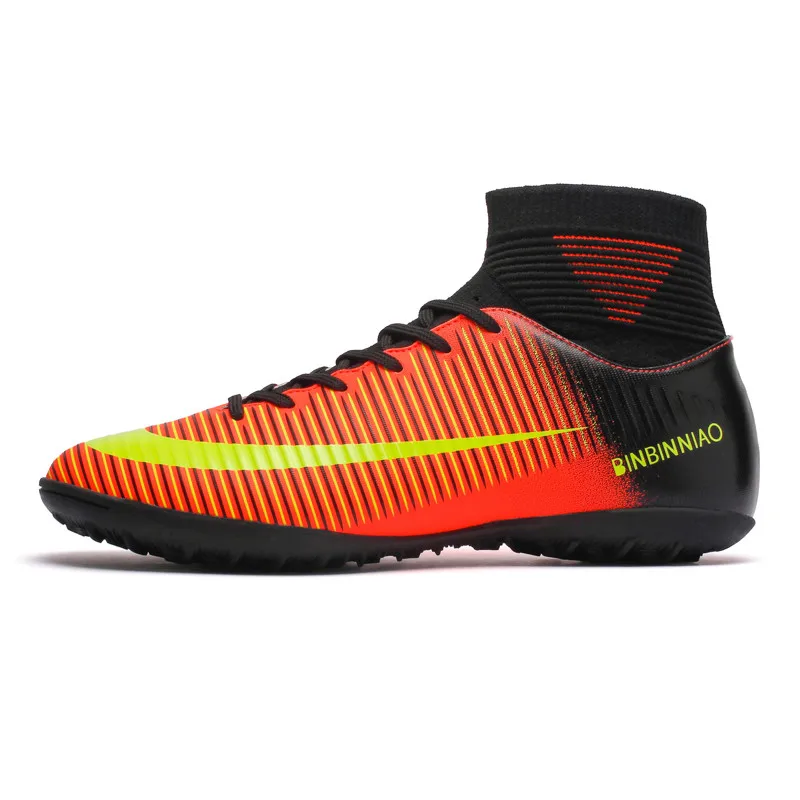 

studieux WAO TF Football Soccer Shoes Men High Ankle Soccer Cleats children Turf Superfly Futbol AG Boy Sneakers Women Size35-45