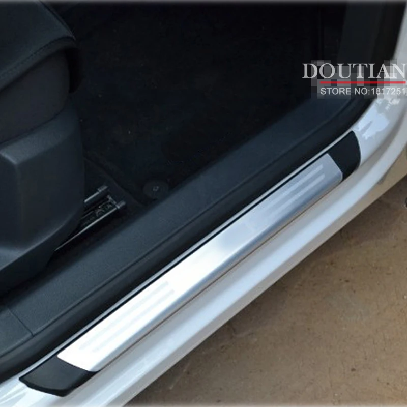 For vw tiguan stainless steel door pulls sill auto accessories for vw tiguan 2010 2012 2016 wear plates Car styling