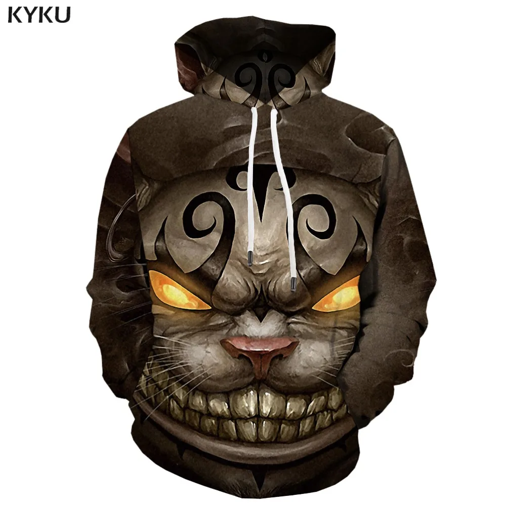 KYKU 3d Hoodies Halloween Sweatshirts men Pumpkin Hooded Casual Cartoon Sweatshirt Printed Colorful Hoody Anime Harajuku 3d Prin