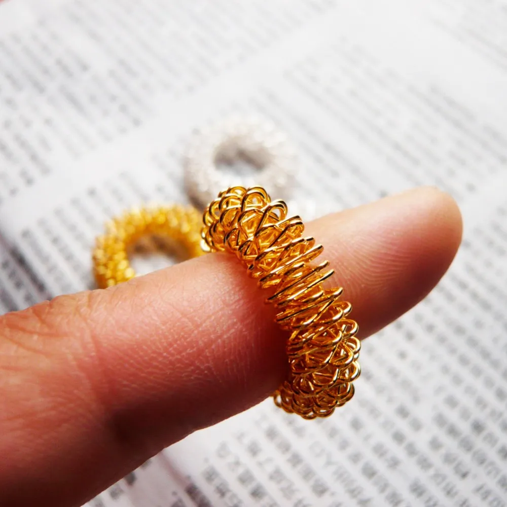 ZLROWR Body Finger Massage Rings Acupuncture Ring Health Care Gold/Silver Plated Cool ZLROWR Body Finger Massage Rings Acupuncture Ring Health Care Gold/Silver Plated Cool