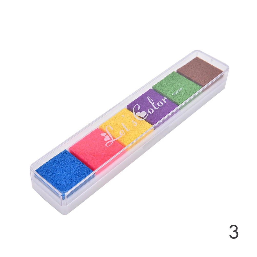 Non-Toxic Ink Pad Inkpad DIY Craft Card Stamp Fingerprint Accessories for Children Kids Rubber Stamps Paper Wood 1 PACK 