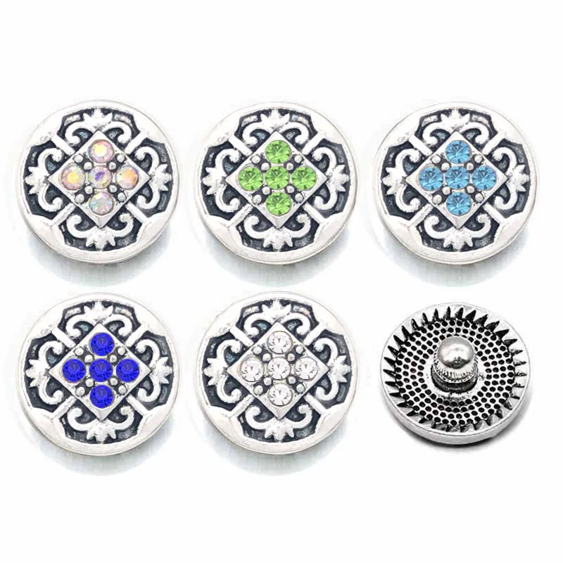 

Wholesale 057 Flower 3D 12mm Metal Snap Button For Bracelet Necklace Interchangeable Jewelry Women Accessorie Findings