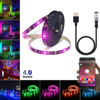 

TV Backlight RGB LED Strip 5050 Waterproof 5V USB LED Tape String Lighting with APP Bluetooth Controller for TV PC Monitor Decor