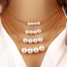 Fashion multi-layer artificial pearl necklace temperament jewelry pearl clavicle sweater chain necklace jewelry fashion jewelry Fashion multi-layer artificial pearl necklace temperament jewelry pearl clavicle sweater chain necklace jewelry fashion jewelry