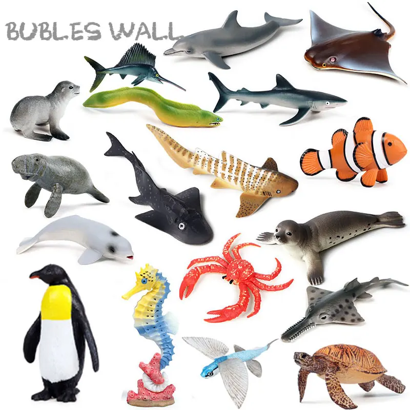 

<3 Dollar Area> Sea Life Animals Simulation Model Action Figures Figurines Ocean Marine Aquarium Miniature Education Toys