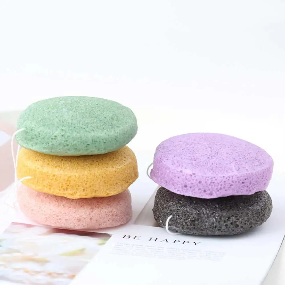 

Round Shape Konjac Sponge Cosmetic Puff Face Cleaning Sponge Natural Konjac Puff Facial Cleanser Tool Wash Flutter 1pcs