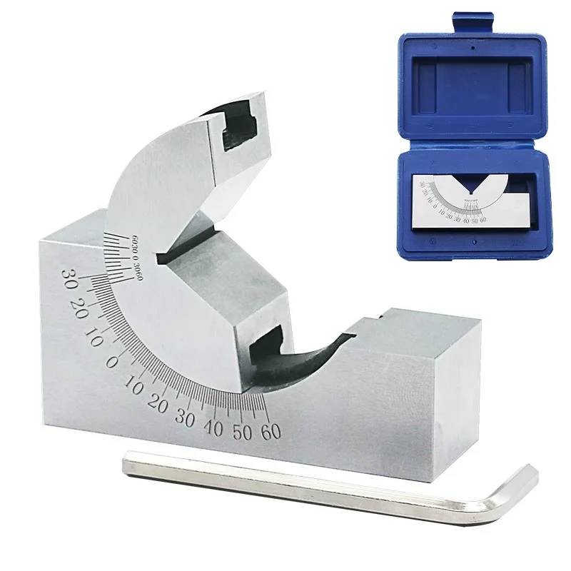 

Sine Gauge Adjustable Angle Gauge Precision Angle Pad 0-60 Degree Angle Plate Block HT1045