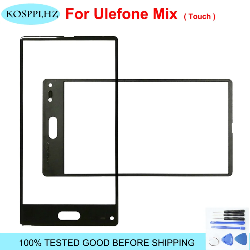 

KOSPPLHZ Black 5.5 inch For Ulefone Mix Touch Screen Digitizer Glass Panel Repair Part +Tools +Adhesive