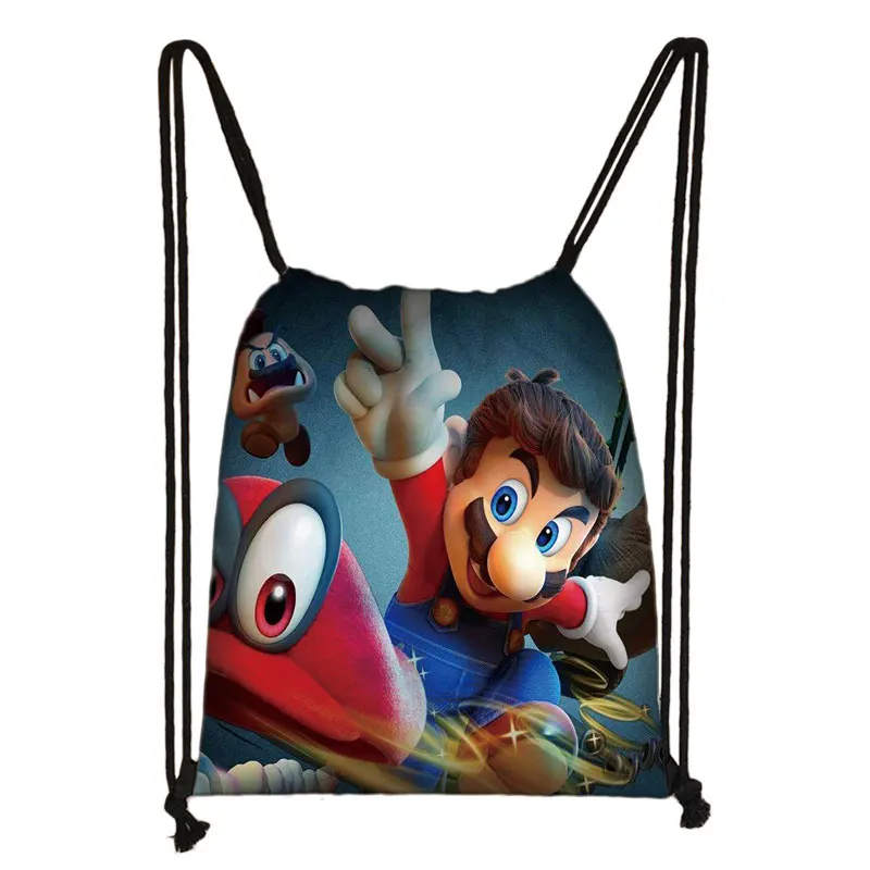 Mario Sonic Boom Hedgehogs 3D Drawstring Bag Printing Backpack Daily Casual Boys Girls knapsack Drawstring Bags - Цвет: 023