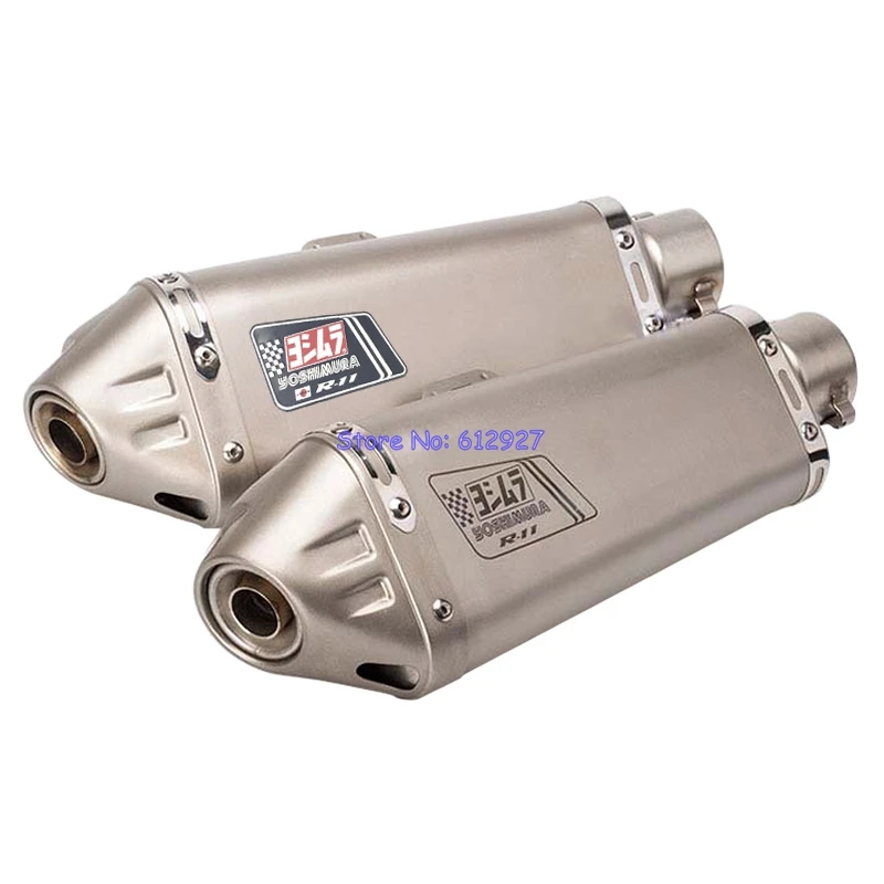 

JOHOTAKI: Inlet 51mm Universal Motorcycle Exhaust Pipe Muffler Stainless Steel Yoshimura Motorbike Muffler Pipe Exhaust