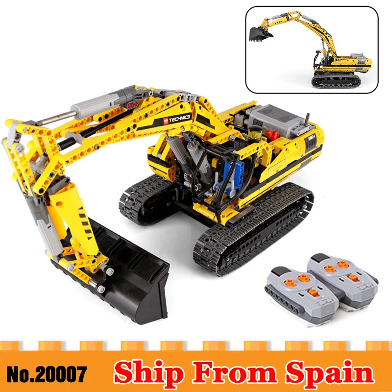 

20007 Technic MOTORIZED EXCAVATOR Building Blocks Electric Remote control car Model Bricks compatible with Lego 8043 gift toy