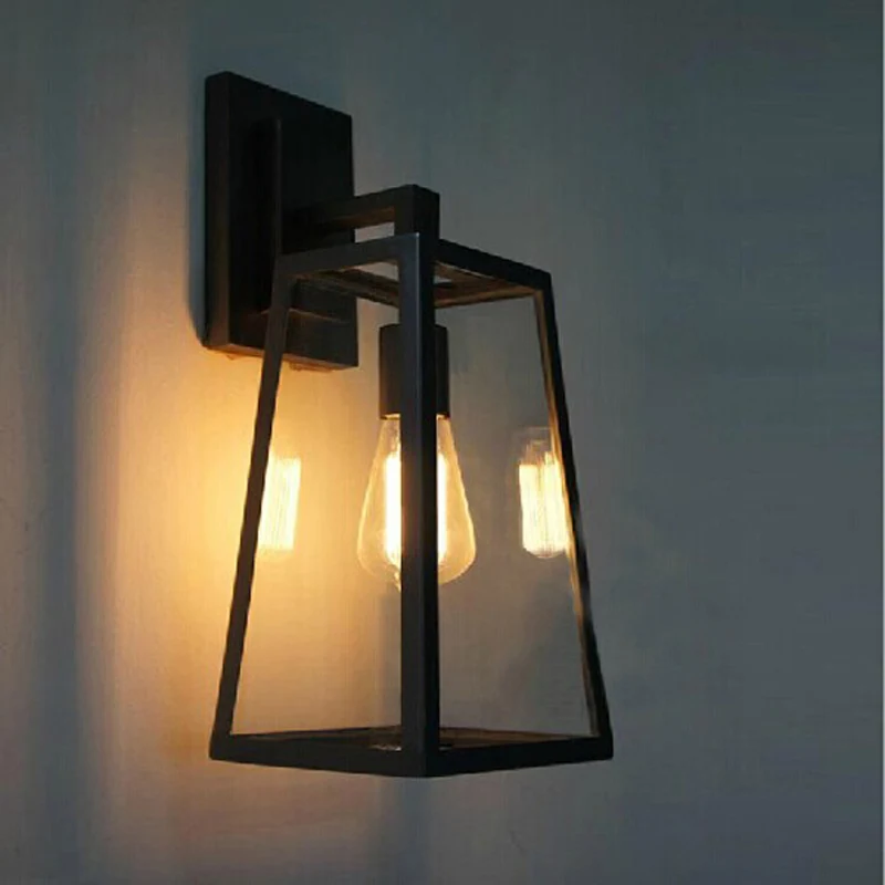 

American iron vintage Industrial wall lamp RH LOFT Retro Outdoor Sconce for Balcony Stairs E27 Edison Bulb110-240V