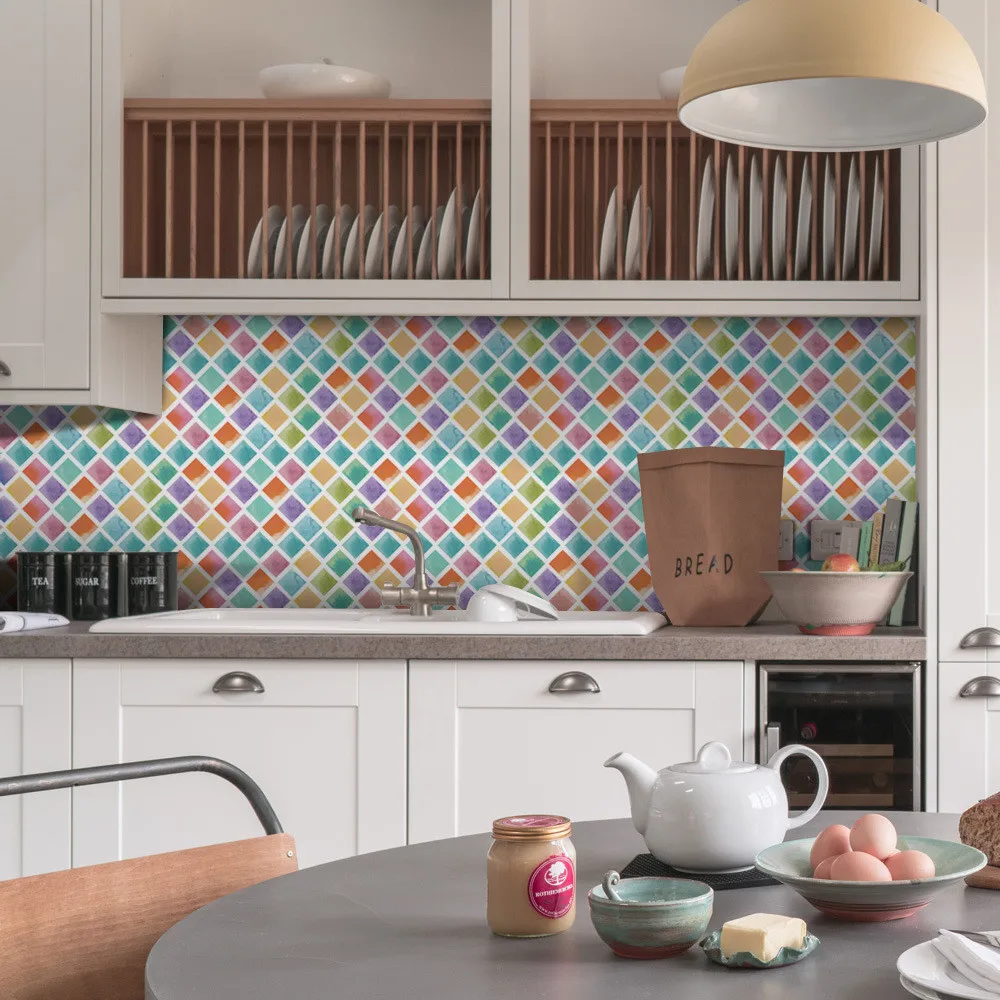 Креативные DIY многоцветные самоклеющиеся мозаичные настенные стикеры ПВХ художественная плитка пол кухня ванная комната водонепроницаемые Декоративные наклейки# LC