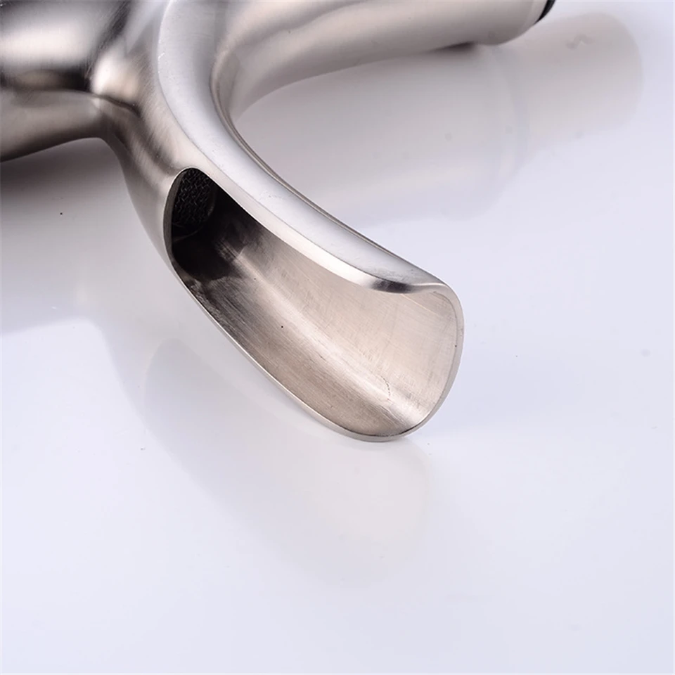 Luxury Waterfall Tap Tall Bathroom Basin Faucet Robinet Lavabo Waterfall Black Bathroom Faucet Rustic Tap Basin Mixer Robinet (16)
