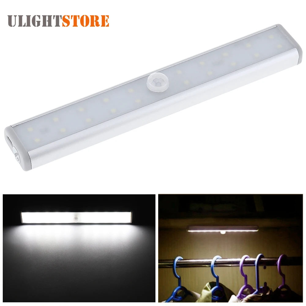 

Bright LED USB Rechargeable Cabinet Night Light with IR Infrared Motion Detector Sensor for Closet Wardrobe Bedroom Lamp