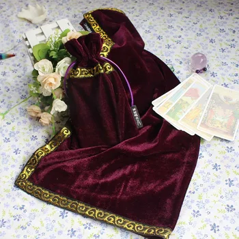 

Purple/Blue/Black Tarot Tablecloth With Bags, High Quality Flocking Fabric , Tarot Board Game Accessories By Hand ,Free Shipping