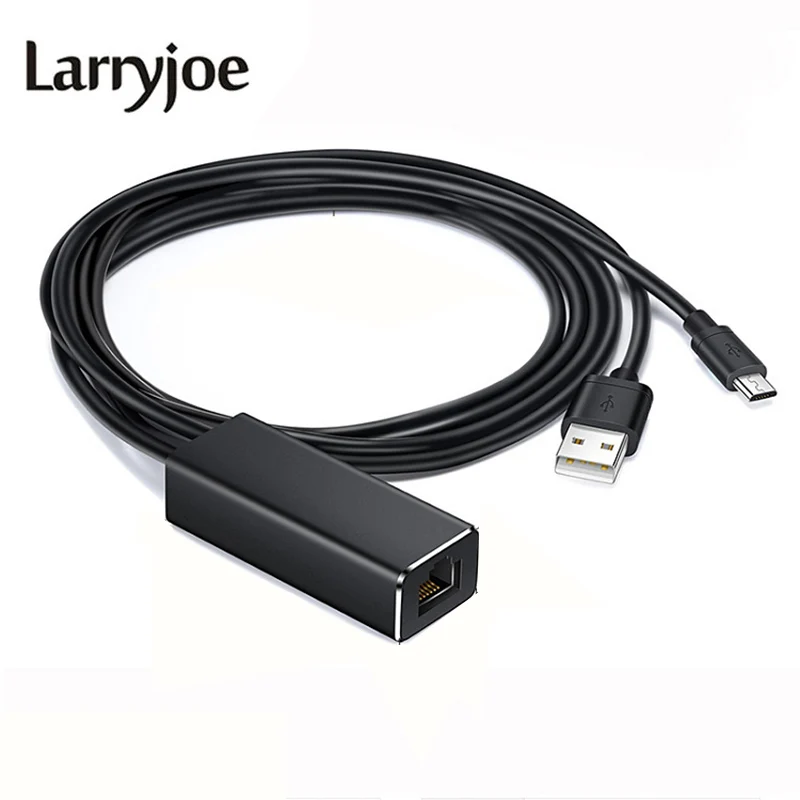 

Larryjoe Ethernet Adapter for Chromecast USB 2.0 to RJ45 for Google Chromecast 2 1 Ultra Audio TV Stick Micro USB Network Card