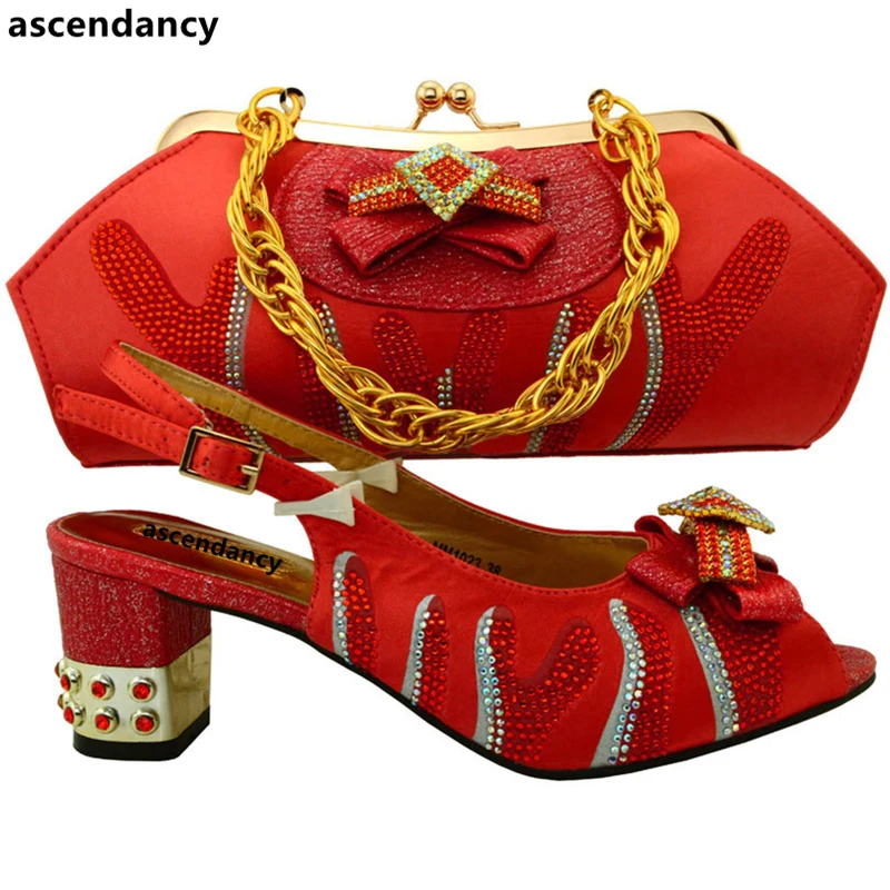 Latest Coral Color Italian Shoes with Matching Bags African Matching Shoes and Bags Italian In