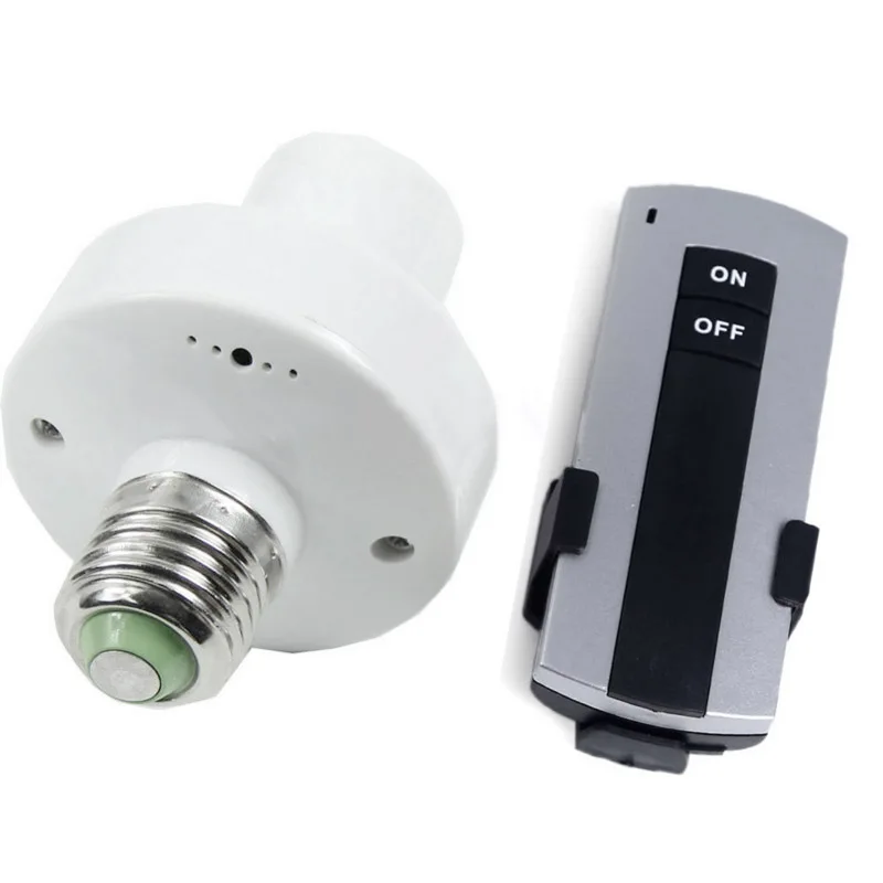

Wireless 220v Remote Control Lamp Holder E27 Screw Lamps and Lanterns of LED Bulbs Light Remote Control Switch YU-Home