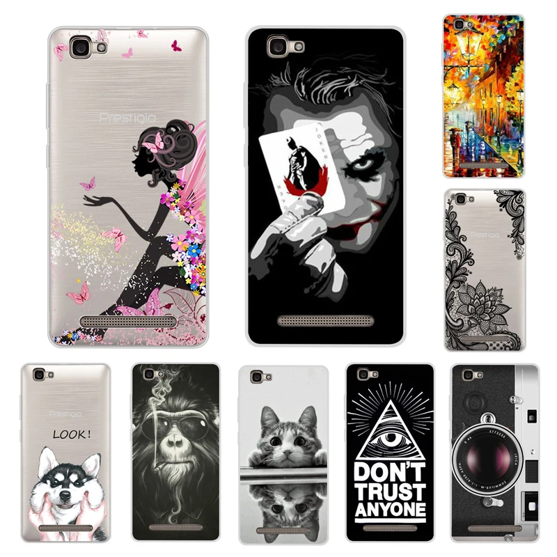 

For Prestigio Grace P5 PSP5515 DUO Case Cover Color Pattern Clear Soft Silicone Cover Cases For Prestigio Grace P5 Phone Cover