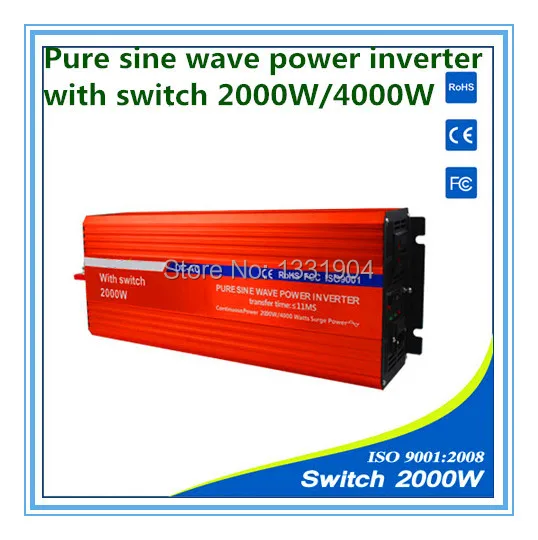 2000W pure sine wave inverter DC24V to AC220V inverter,solar power