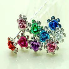 5 шт. заколка со Стразами Шпильки роскошные свадебные аксессуары для волос