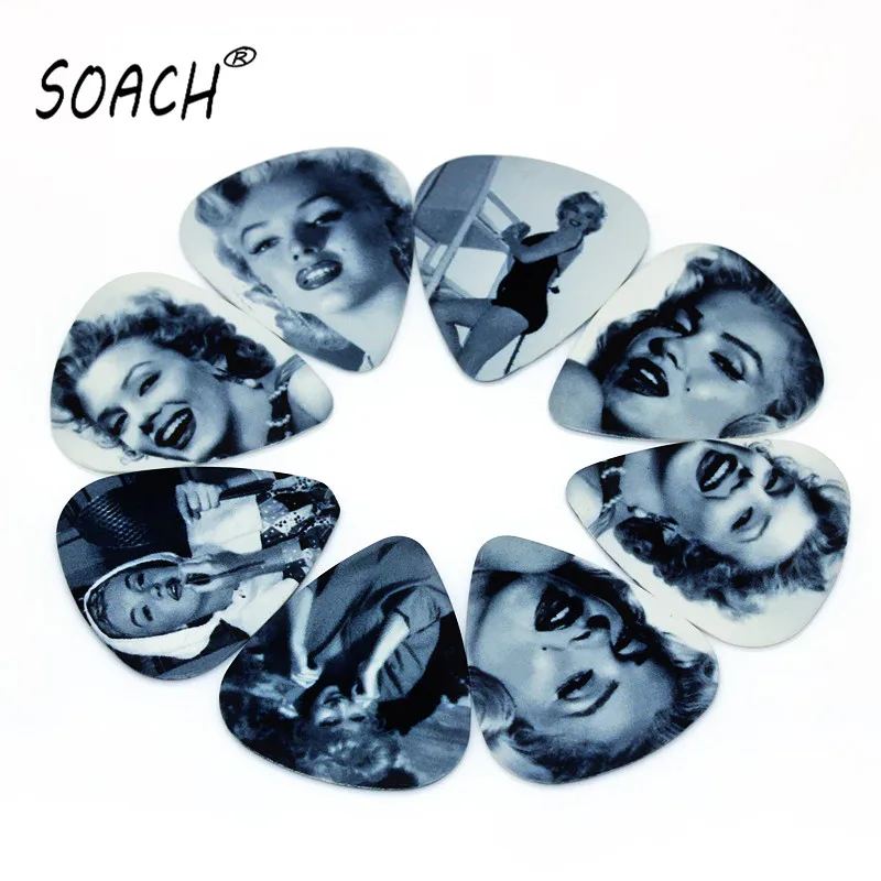 

SOACH Printing Cover Beads Iron box style random +10pcs guitar picks Button Guitar Pick Metal Jewelry Boxes gift case delicate