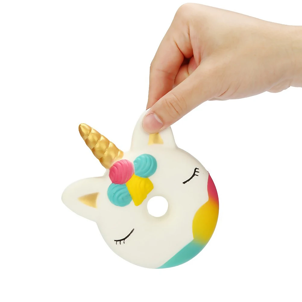 Анти-стресс Squeeze Toy мультфильм Единорог пончик Squishy медленно растущее животное мягкий снятие стресса забавные детские игрушки для детей