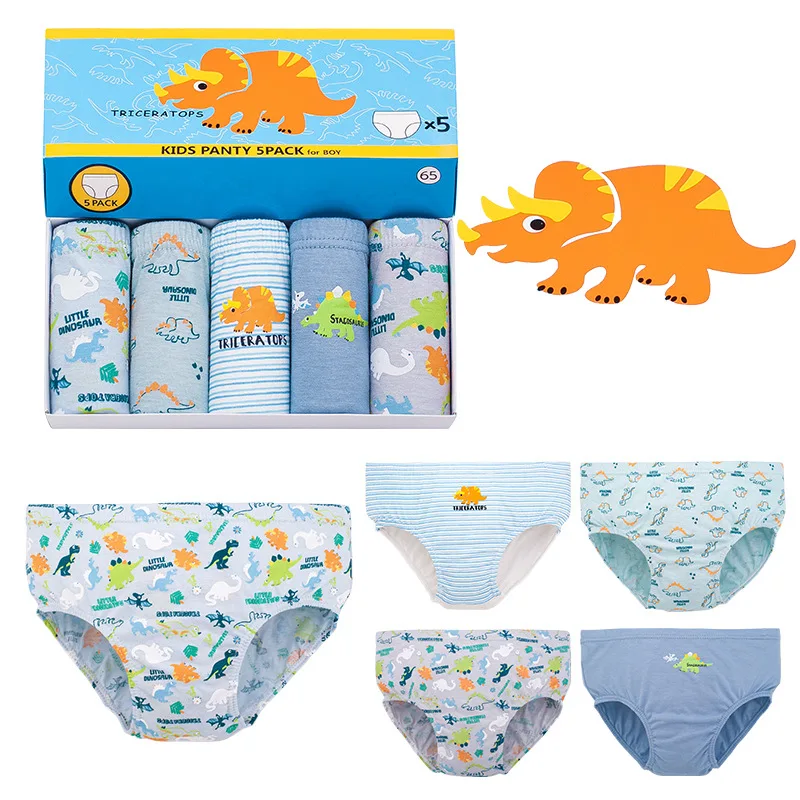 

2019 5 Pcs/Lot Children's Cotton Underwear Boys Shorts Kid Boy Panties Dinosaurs Briefs Boxer Underpants Kids Pant Baby Clothing