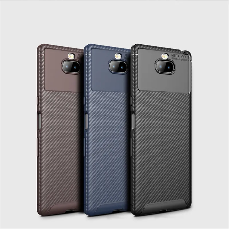 Чехол из углеродного волокна для Sony Xperia 10 Plus чехол 6 5 дюймов высокое качество