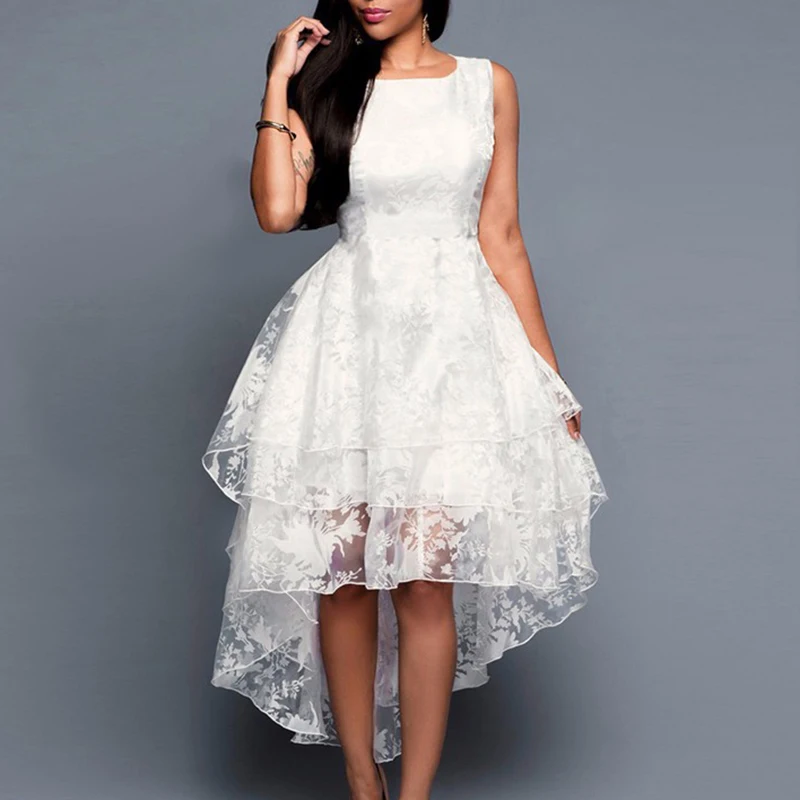

Women's Floral Lace Formal Cocktail Party Dress Short Gown Dress