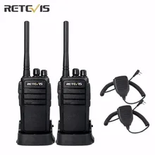 2 pcs Retevis RT21 Walkie Talkie+2X Speaker UHF400-480MHz 2.5W 16CH CTCSS/DCS TOT VOX Scan Scrambler Radio Transceiver A9118A