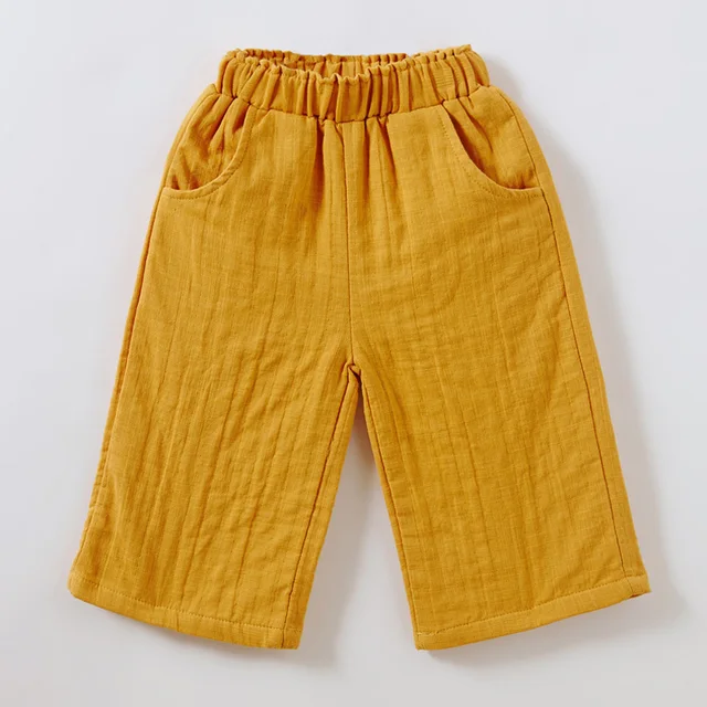 Buy Autumn Girl Wide Leg Pants Kids Trousers Linen