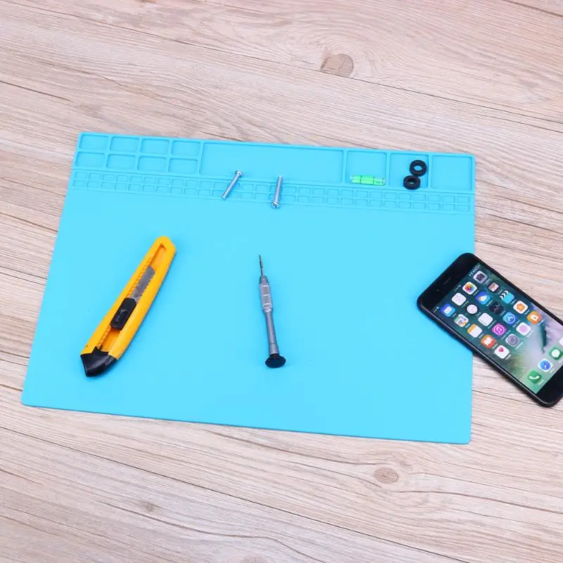 Repair Pad Insulation Heat-Resistant Soldering Station Silicon Soldering Mat Work Pad Desk Platform for BGA Soldering Station