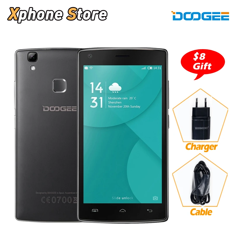 Оригинал DOOGEE X5 Max Pro 5.0 дюймов Android 6.0 2 ГБ Оперативная память 16 Встроенная 4 г LTE