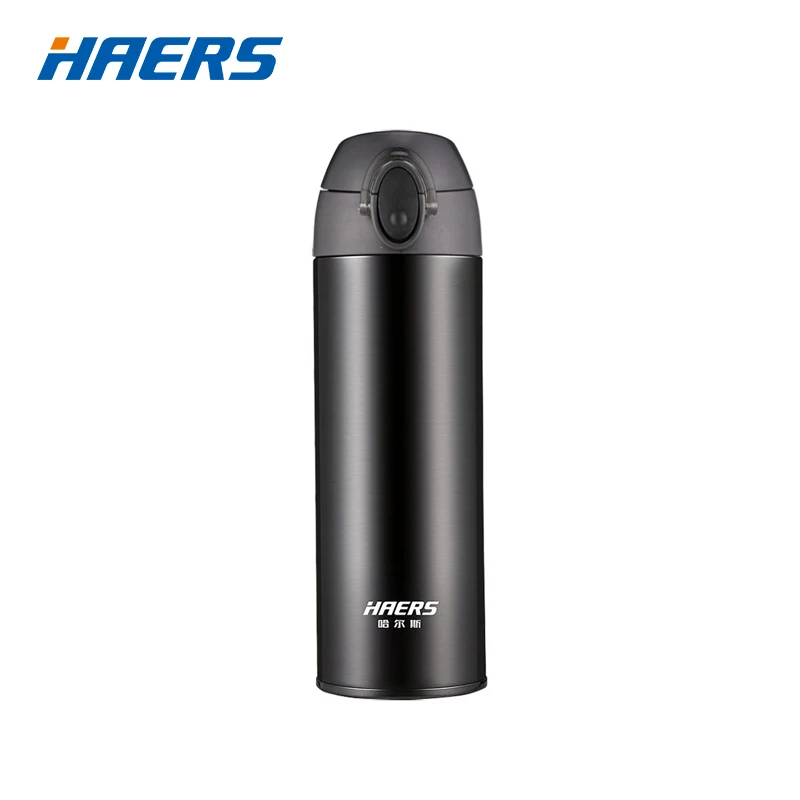 Haers 500 мл бутылка термос 304 нержавеющая сталь BPA бесплатная чашка легко открыть