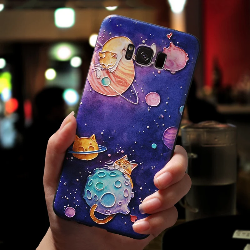 Чехол из ТПУ с 3D тиснением для Samsung Galaxy S7 Edge J3 J5 J4 J6 Plus J7 J8 A7 2018 A30 A5 2016 2017 S8 S9 Note 8