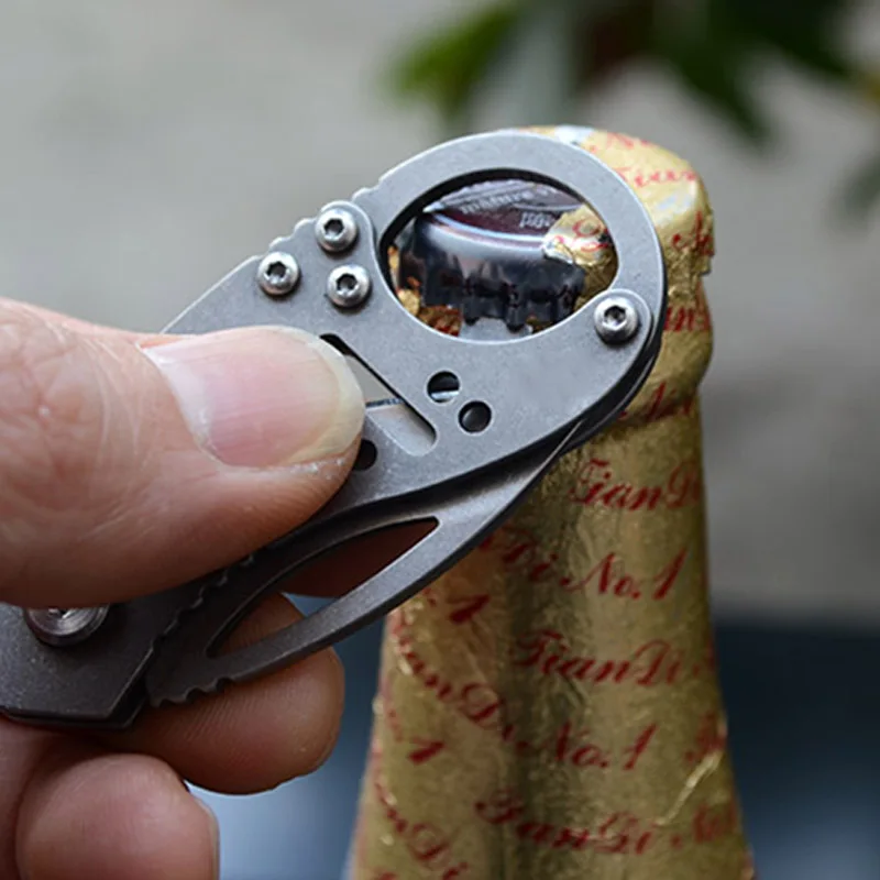 Мини карманный складной нож Stonewash открывалка для бутылок с брелком спорта на