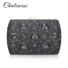 Есть большой золотой кристалл карман для сотового телефона вечерние сумочки женские клатч внутренний отсек дневная Сумочка плечо дамские сумочки