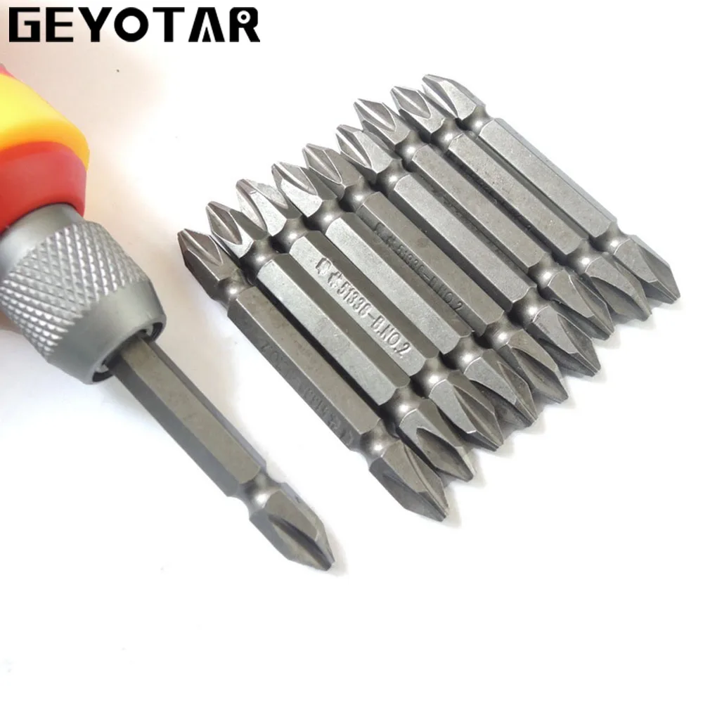 New 10PCS PH2 Electric Screwdriver Bit Set Bits Hex Shank