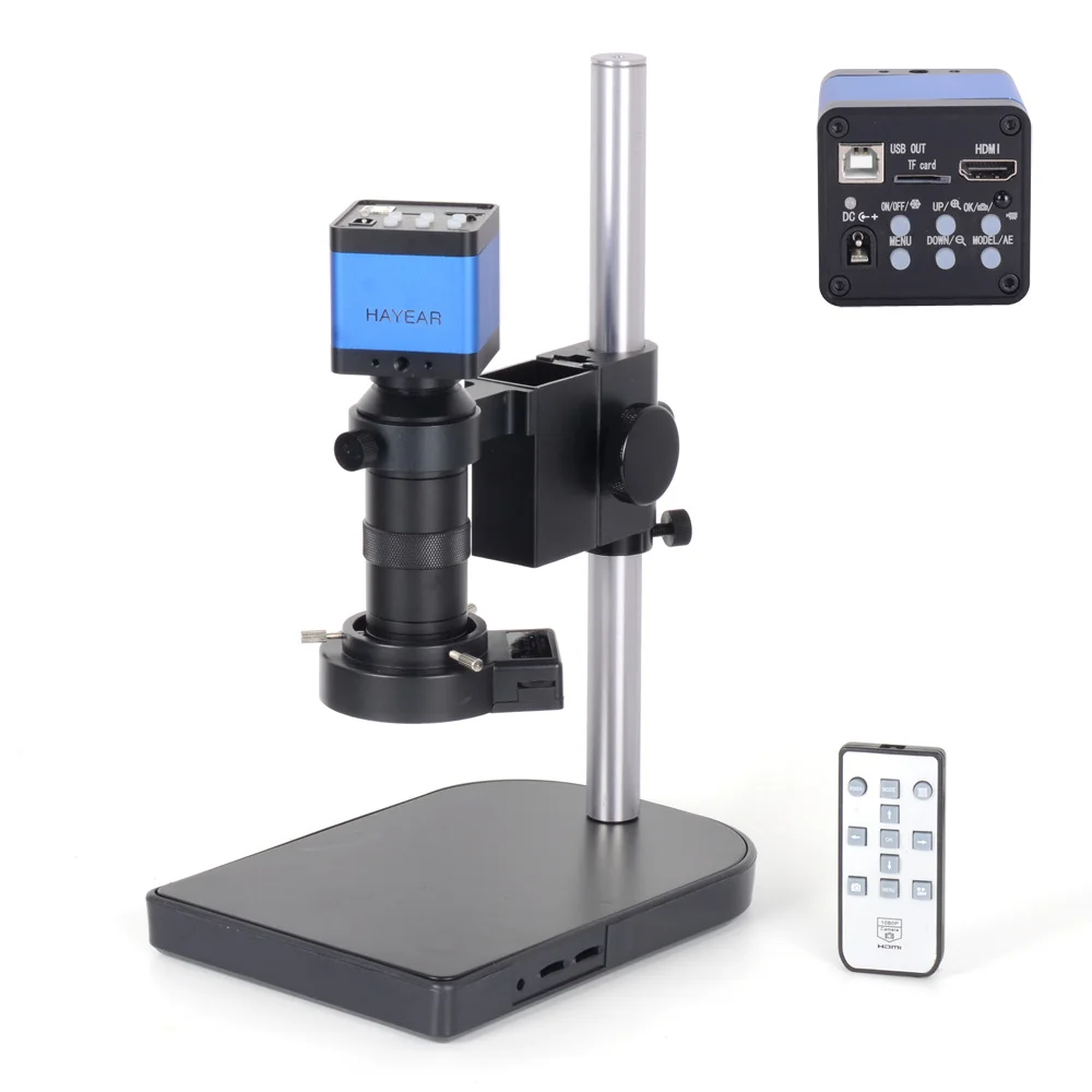 

37MP 1080P 60FPS HDMI USB Electronic Industrial Soldering Microscope Video Recorder Camera 100X C-Mount Lens Zoom 40 LED Light
