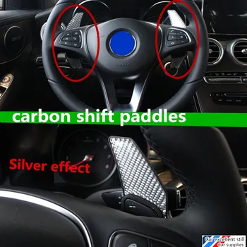 

fit for C-Class 2015 C180L C200L C260L car carbon fibre shift paddle shifter Extended type high-quality