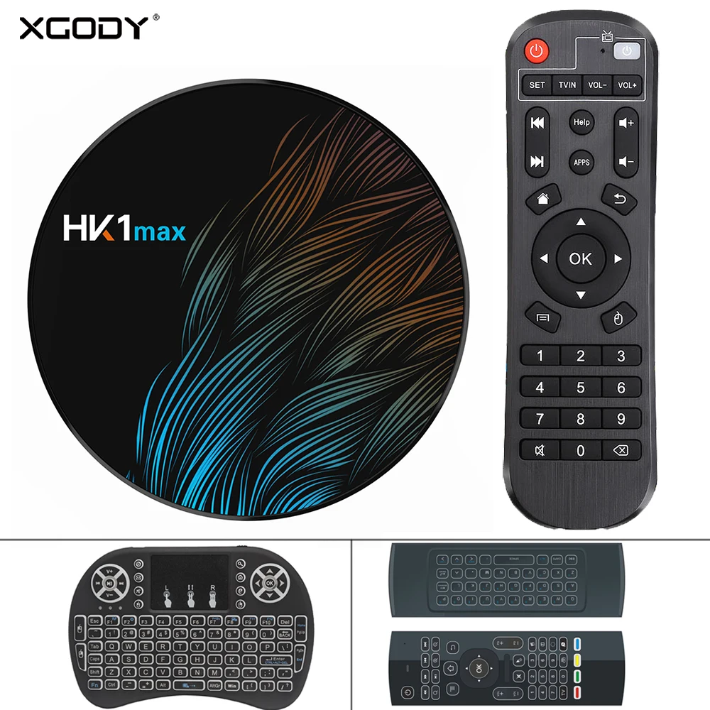 ТВ-приставка XGODY HK1MAX Android 9 0 четырехъядерный процессор RK3328 64-битный медиаплеер
