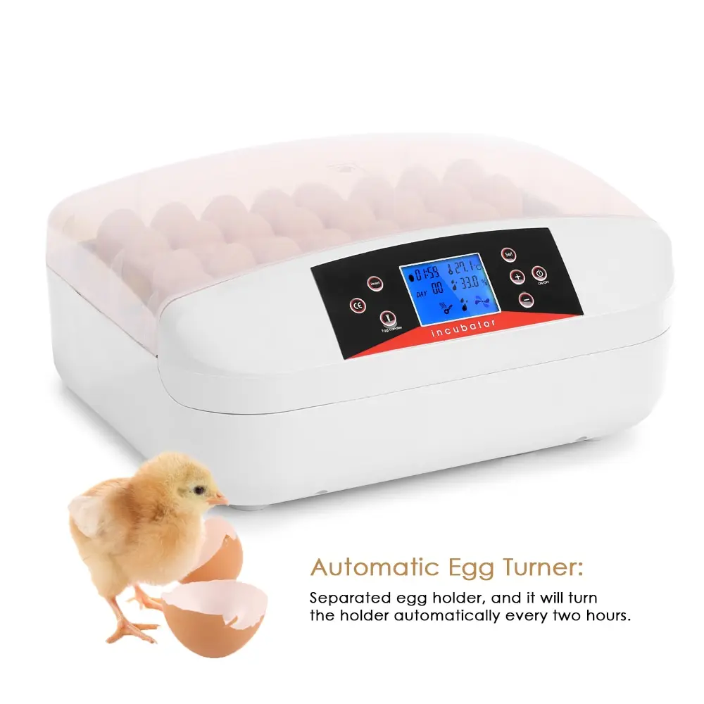 

32 Eggs Incubator Intelligent Automatic Egg Incubator Temperature Control Hatcher for Hatching Chicken Duck Bird Quail Poultry