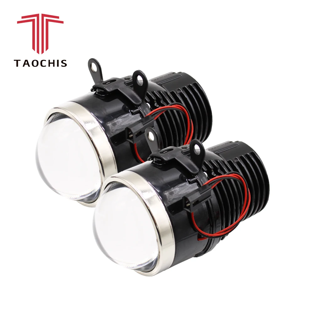 

TAOCHIS 2Pcs 12V 42W 4000LM 5800K 3.0 inch Bi LED Auto Car-Styling Fog Light Projector Lens Universal Fog Lamp Car Retrofit