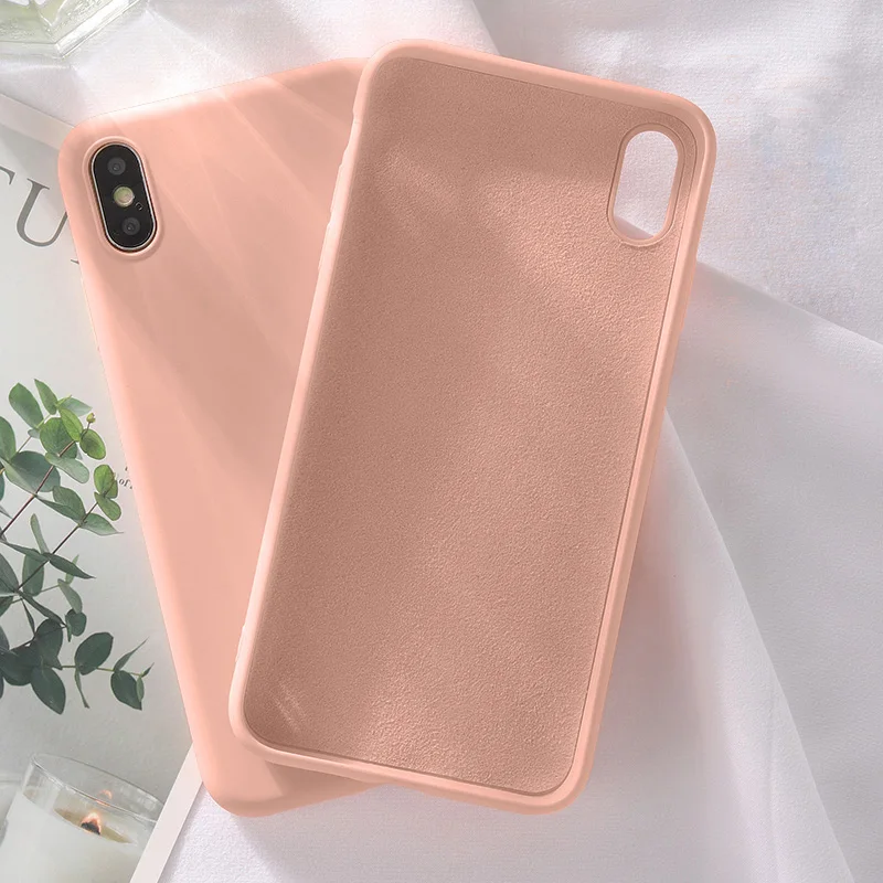 Роскошный чехол из жидкого силикона для iPhone 11 Pro Max XS XR X 10 6 S 7 8 Plus 6Plus 7Plus мягкая