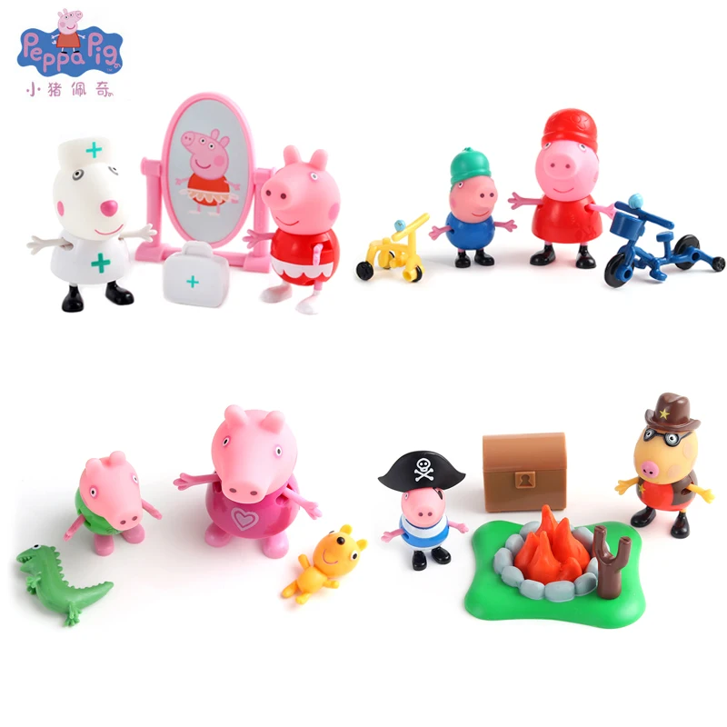 

Peppa Pig Love Learning Classroom Scene Action Figures Toy Peppa George Pig Friends Model Cake Decoration Kid Toy Gift 10 Styles