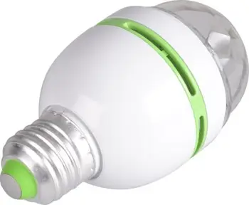 

Fast shipping 10X E27 3W RGB LED Crystal Stage Rotating Color Light Bulb Lamp For Party Disco Bar
